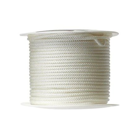 WELLINGTON Wellington N7411S0200S Braid Jacket Nylon Cord Spool  White - 0.17 in. x 200 ft. 73017